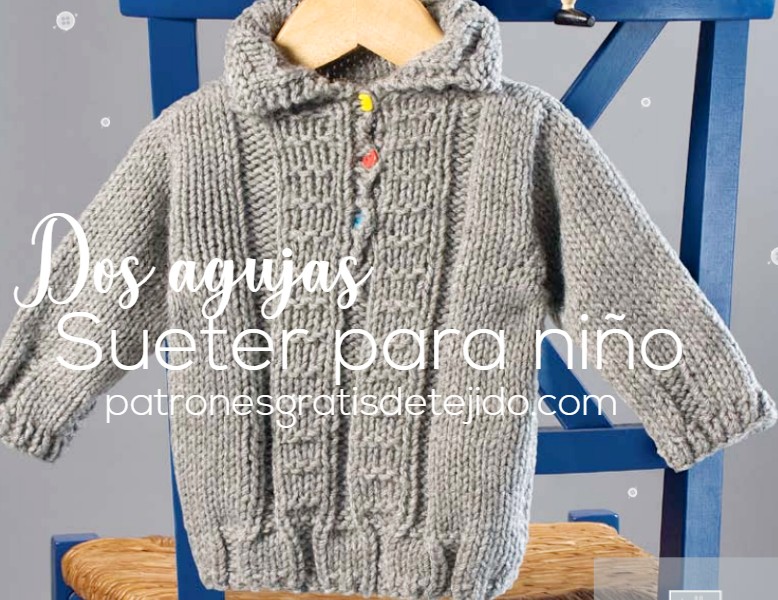 Chompas tejidas a discount palillo para niños